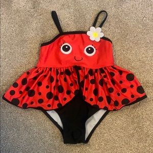 3T girl’s ladybug bathing suit by Wetsuit Club
